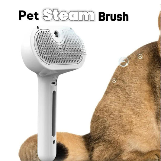 3 in 1 Rechargeable Steam Comb for Pets, Grooming, Massaging, Shedding & Combing Tool for Dogs & Cats, Cordless Design with Long Battery Life